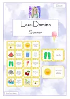 Vorschau - Spiele - Lese-Domino - Sommer - differenziert - Deckblatt