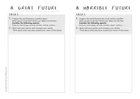 Vorschau - Arbeitsblätter - Visions of the Future - Einstieg ins Thema Utopia und Dystopia - Deckblatt