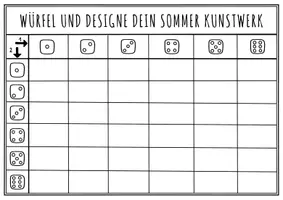 Vorschau - Mal- und Bastelvorlagen - Würfeln & Malen - Würfel dein Sommer Pop Art Kunstwerk ☀️ - Seite 2