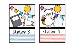 Vorschau - Poster - Stationsschilder für Stehrahmen – Stationenbetrieb– Lamaklasse - Seite 2