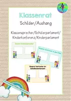 Vorschau - Bildkarten - Klassenrat - Schilder/Aushang Klassensprecher & Vertreter - Deckblatt