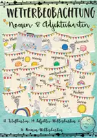 Vorschau - Präsentationen/Tafelbilder - Wetterbeobachtung mit Nomen- und Adjektivkarten - Deckblatt