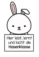 Vorschau - Poster - Türaushang Hasenklasse – Türschild & Türdeko fürs Klassenzimmer - Seite 1