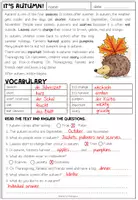 Vorschau - Arbeitsblätter - It's Autumn - Reading Comprehension (für die 5. Schulstufe) - Seite 3