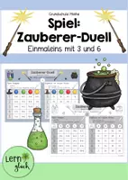 Vorschau - Arbeitsblätter - Spiel: Zauberer-Duell (Einmaleins mit 3 und 6) - Deckblatt