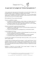 Aperçu - Fiches - Le budget de l’Union Européenne. - Page 1