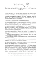 Aperçu - Fiches - Successions, donations et taxes : qui récupère quoi ? - Page 2