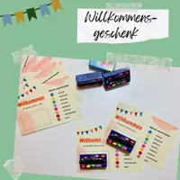Vorschau - Arbeitsblätter - Willkommensgeschenk Schokolinsen - Deckblatt