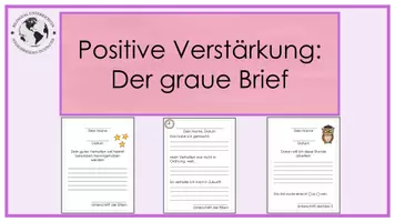 Vorschau - Arbeitsblätter - Positive Verstärkung: Der graue Brief - Deckblatt