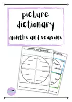 Vorschau - Arbeitsblätter - Picture Dictionary months and seasons Englisch Grundschule - Deckblatt
