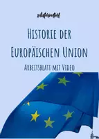 Vorschau - Arbeitsblätter - Historische Entwicklung der EU als wirtschaftliche und politische Union (Arbeitsblatt mit Zeitstrahl) - Deckblatt