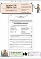 Vorschau - Klassenarbeiten - Kurzarbeit 4 - FOS Oberstufe 12 - VWL - Deckblatt