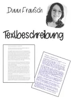 Vorschau - Merkblätter - Textbeschreibung Musteraufsätze - Deckblatt