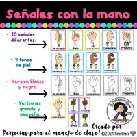 Vista previa - Decoración del aula - Señales con la mano - Portada