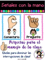 Vista previa - Decoración del aula - Señales con la mano - página 1