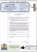 Vorschau - Klassenarbeiten - Kurzarbeit 2 - GYM Oberstufe 12-2 - WR - Deckblatt