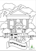 Vorschau - Mal- und Bastelvorlagen - 10 Pythagoras Ausmalvorlag - Wissenschaftler*innen im Laufe der Jahrhunderte - Deckblatt