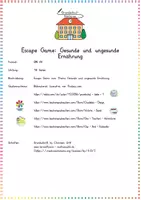 Vorschau - Arbeitsblätter - Gesunde Ernährung: Escape Game / Escape Room & Suchsel - Sachunterricht - Kl. 2/3 - Seite 1