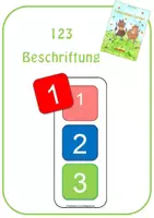 Vorschau - Fördermaterial/Inklusion - 123 Arbeitssystem - Beschriftung 123 - Deckblatt