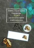 Vorschau - Mal- und Bastelvorlagen - kleines Clipartpaket Klassentier PONY - PFERD zum Gestalten eigener Namenskärtchen und Arbeitsmaterialien - Deckblatt