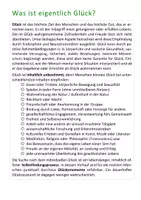 Vorschau - Arbeitsblätter - Was ist eigentlich Glück? - eine Frage, die sich lohnt - Seite 1