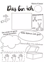 Vorschau - Arbeitsblätter - Das bin ich Arbeitsblatt für das TTG - Deckblatt