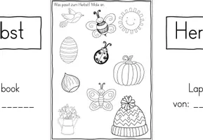 Vorschau - Arbeitsblätter - Mini Lapbook - Jahreszeit Herbst - Seite 1