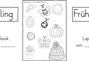 Vorschau - Arbeitsblätter - Mini Lapbook - Jahreszeit Frühling - Seite 1