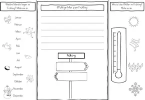 Vorschau - Arbeitsblätter - Mini Lapbook - Jahreszeit Frühling - Seite 2