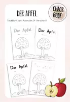 Vorschau - Arbeitsblätter - Der Apfel - Deckblatt (Mappenführung) - Deckblatt