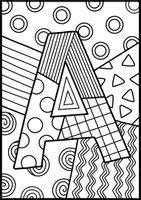 Vorschau - Mal- und Bastelvorlagen - Buchstaben Pop Art zum Weiter und Ausmalen ✍🏻 Kunst für den Schulstart - Seite 1