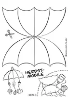 Vorschau - Mal- und Bastelvorlagen - Bastelvorlage "Herbst-Mobile" / Herbst Malvorlage - Seite 1
