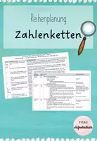 Vorschau - Stundenentwürfe - Reihenplanung mit Reihentransparenz - Zahlenketten - Klasse 3/4 - Deckblatt