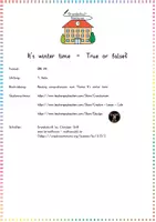 Vorschau - Arbeitsblätter - It's winter time - True or false? - Seite 1