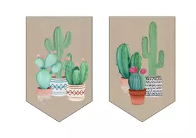 Vorschau - Bildkarten - Wimpelketten-Set im Kaktus-Stil (Kraftpapier) - Seite 2