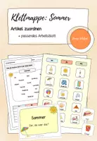 Vorschau - Arbeitsblätter - Klettmappe: Artikel zuordnen - Sommer - Deckblatt