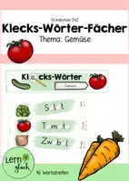 Vorschau - Stationenlernen - Klecks-Wörter-Fächer (Gemüse) - Deckblatt