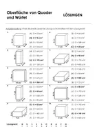 Vorschau - Arbeitsblätter - Volumen und Oberfläche von Quader und Würfel - Arbeitsblatt mit Multiple-Choice-Aufgaben - Seite 1