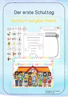 Vorschau - Mal- und Bastelvorlagen - Erster Schultag rundum sorglos Paket erste Klasse 1. Klasse - Deckblatt