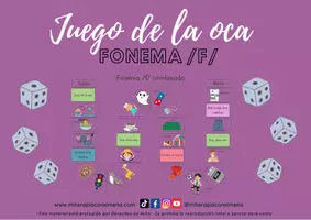 Vista previa - Juegos / Gamificación - Juego de mesa fonema f - Portada