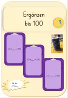 Vorschau - Spiele - Lernkarten zum Ergänzen bis 100 2.Klasse - Deckblatt