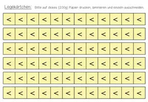 Vorschau - Arbeitsblätter - DEZIMALZAHLEN VERGLEICHEN - Legeübung - Seite 2