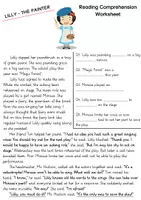 Vista previa - Hojas de trabajo - Grade 2 Reading Comprehension Worksheet - Lilly - The painter /Grado 2 Comprensión lectora - Lilly - La pintora - Portada