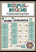 Vorschau - Arbeitsblätter - DEZIMALZAHLEN (Dezimalbrüche) - 5 Klammerkarten - Deckblatt