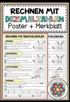 Vorschau - Poster - RECHNEN MIT DEZIMALZAHLEN - Poster + Merkblatt - Deckblatt