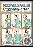 Vorschau - Stationenlernen - DEZIMALZAHLEN - 12 Stationskarten - Deckblatt