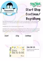 Vorschau - Arbeitsblätter - Start stop continue, Start ins Schuljahr, Kennenlernen - Deckblatt