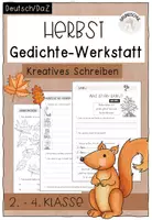 Vorschau - Arbeitsblätter - Gedichte schreiben: Herbst (Lernwerkstatt) - Deckblatt