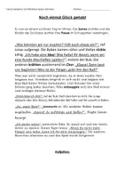 Vorschau - Arbeitsblätter - Noch einmal Glück gehabt-Geschichte mit unterschiedlichen Schriftarten - Deckblatt