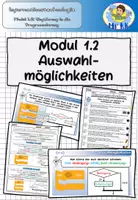 Vorschau - Stundenentwürfe - Modul 1.2: Auswahlmöglichkeiten in der Programmierung Informationstechnologie Lehrplan Plus - Deckblatt